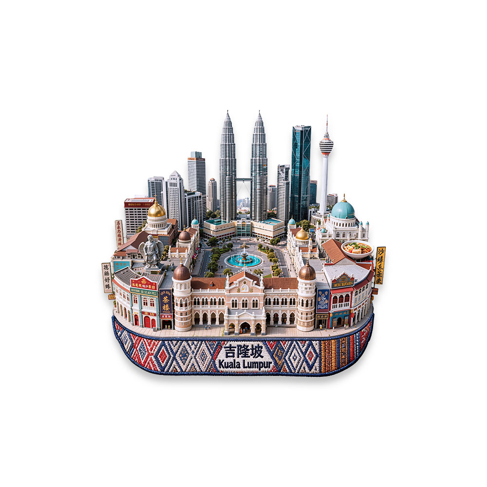 Home Decor Kuala Lumpur - 쿠알라룸푸르 금속 냉장고 자석3D 양각 여행