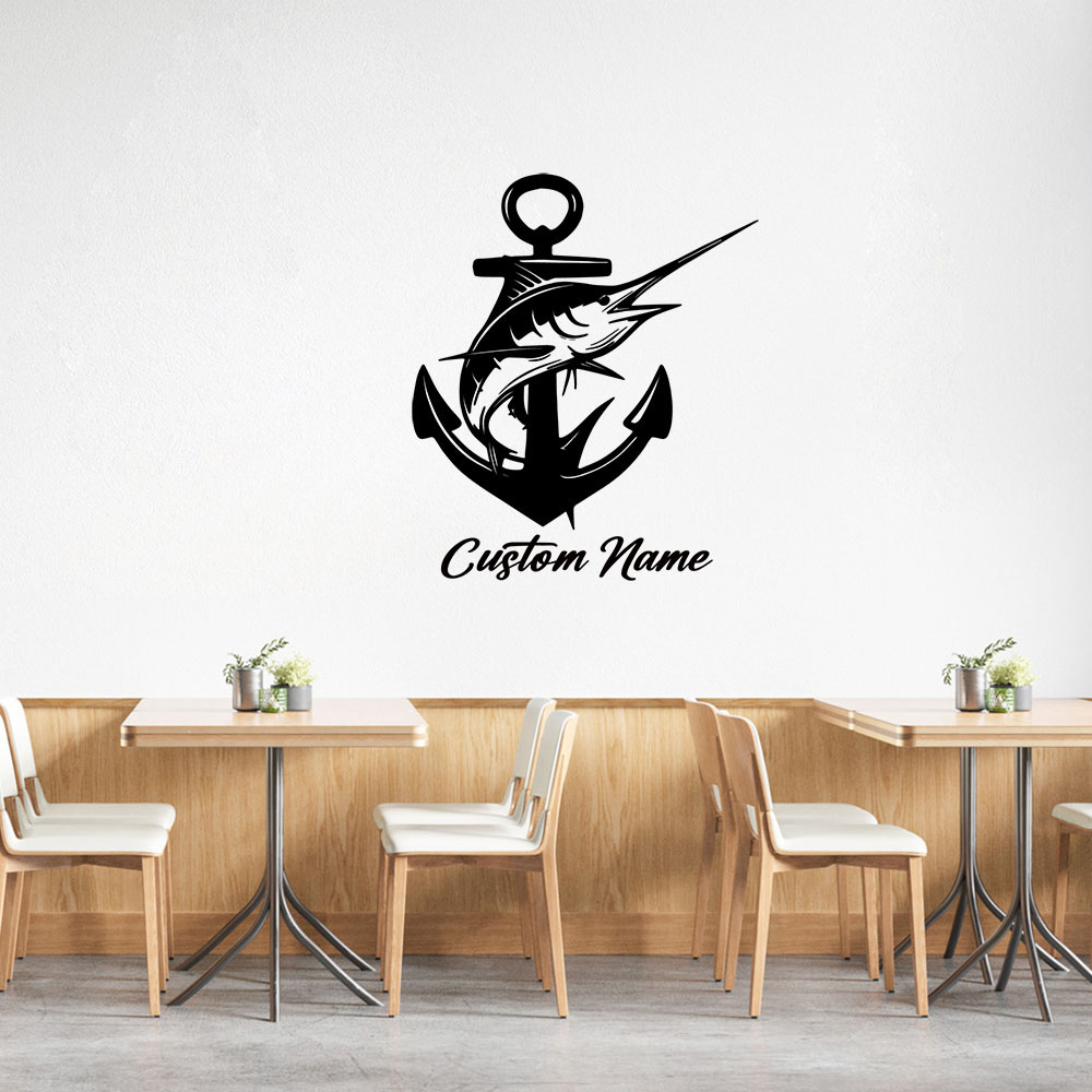 Home Decor Wall Stickers - 1PC 우수한 황새치 개인화 된 텍스트