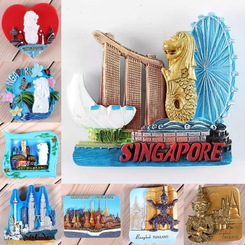 Home Decor Kuala Lumpur - 싱가포르 여행 기념품 머라이언 냉장고 스티커,