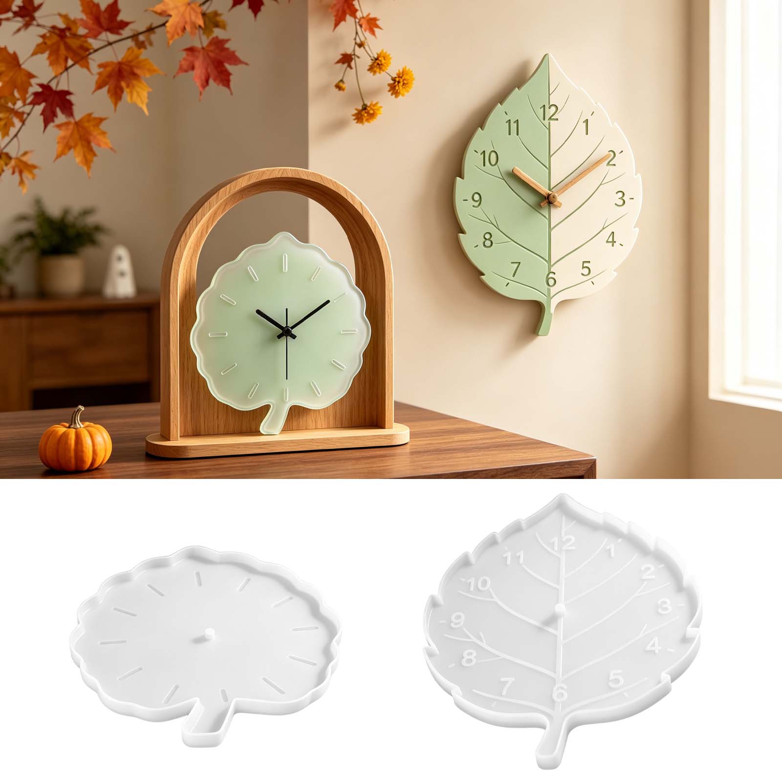 Home Decor Wall Molding - 시계 실리콘 몰드 잎맥 무늬 에폭시