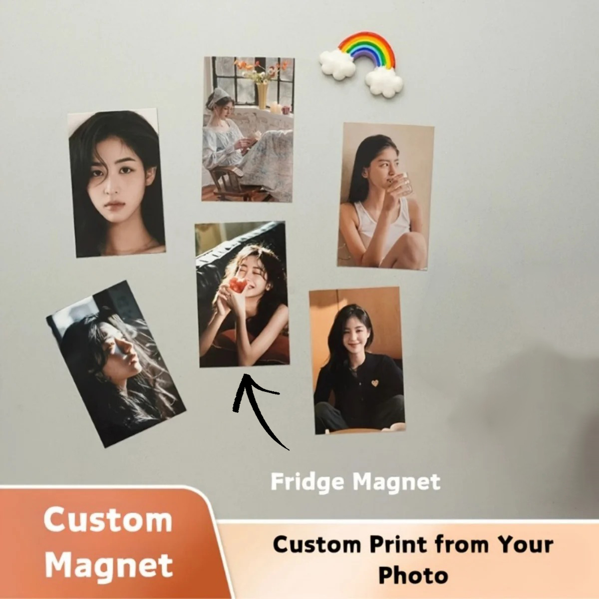 Home Decor Wall Stickers - 개인화 된 사진 냉장고 자석 사진