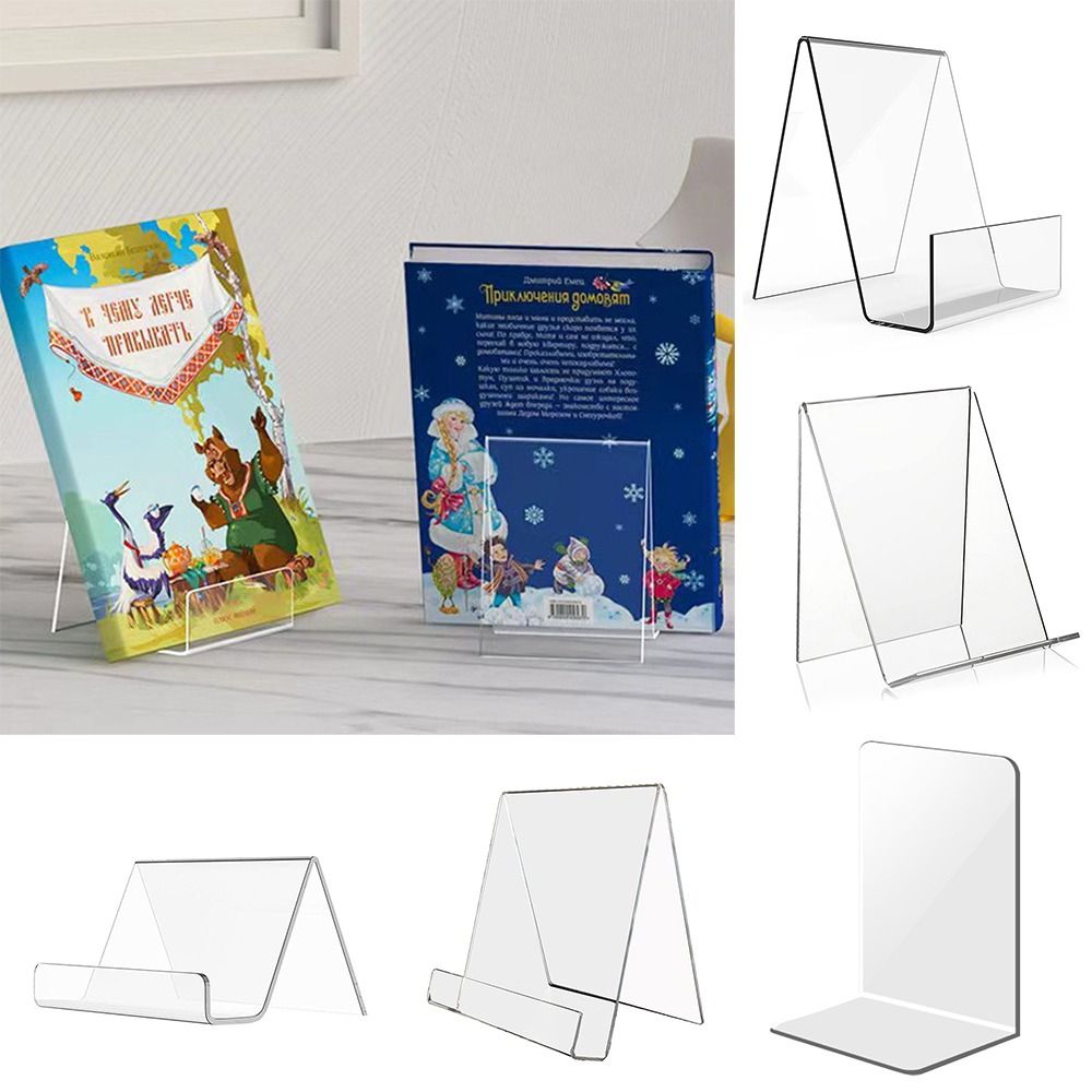 Aesthetic Bookend - 고품질 아크릴 책꽂이 투명 휴대용 CD