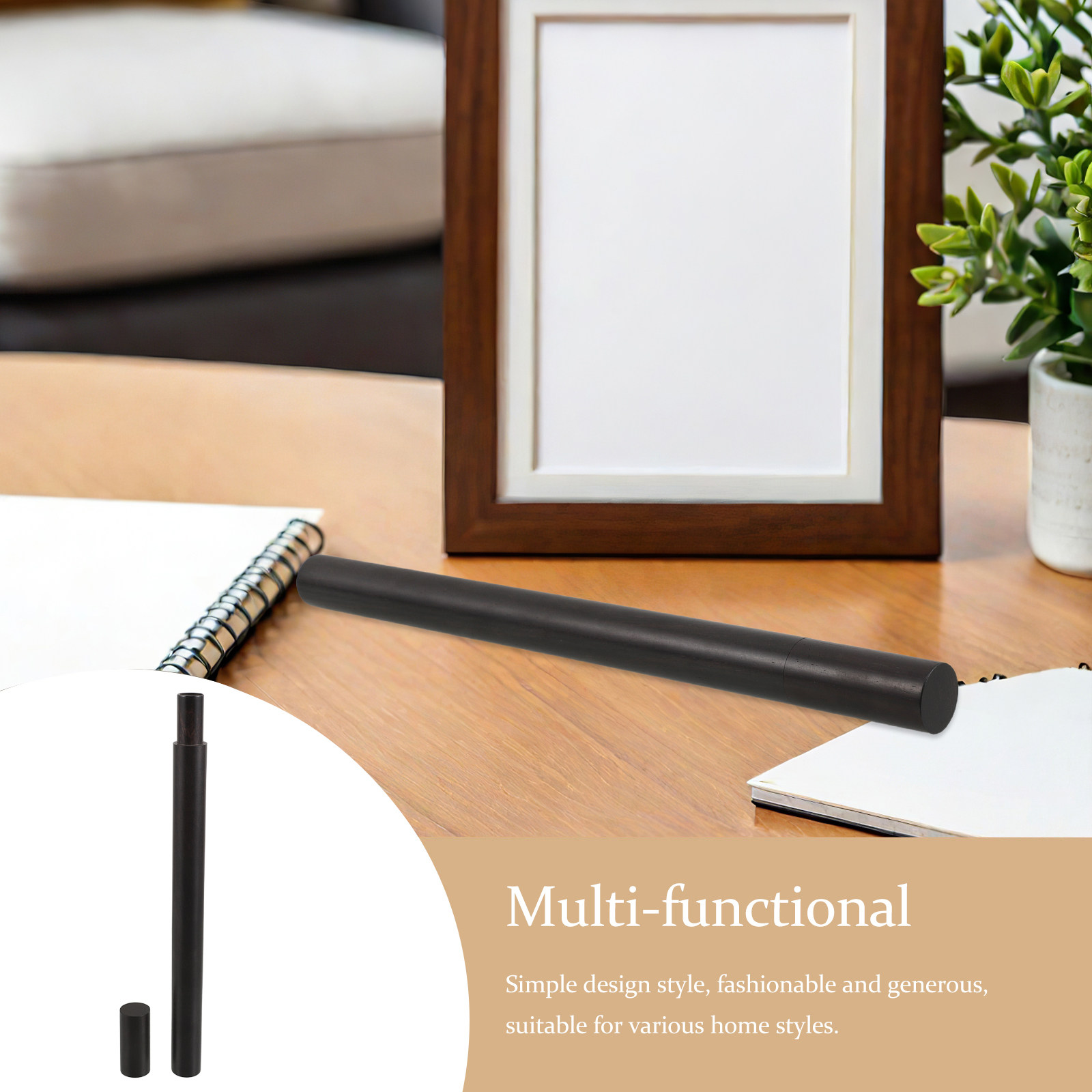 Incense Stick Holder - 프리미엄 흑단목 향초 홀더 용기 9.25x0.7인치