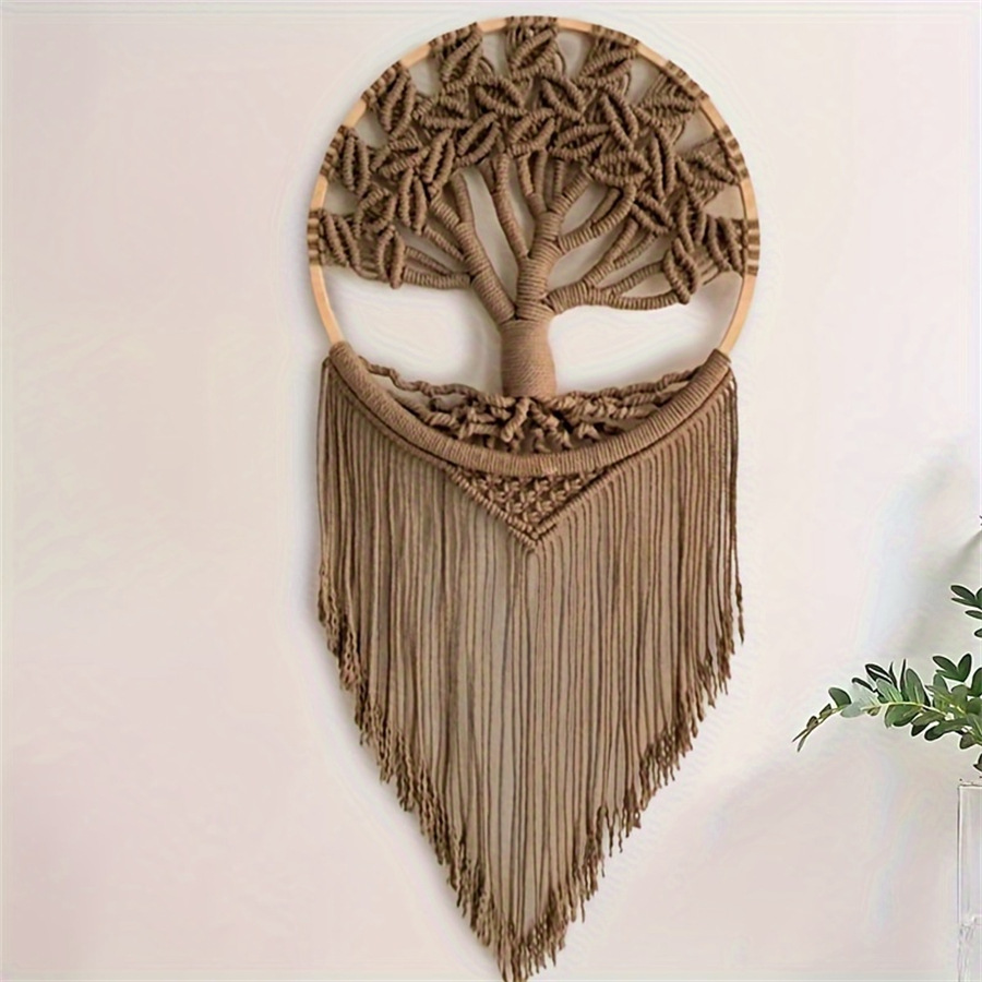 Macrame Wall Hanging - 생명의 나무 Macrame 벽 매달려 수제