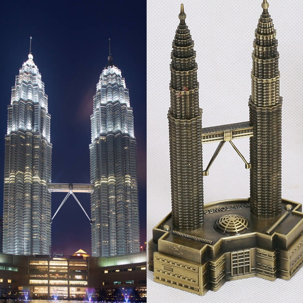 Home Decor Kuala Lumpur - 레트로 합금 공예 Kuala Lumpur Petronas