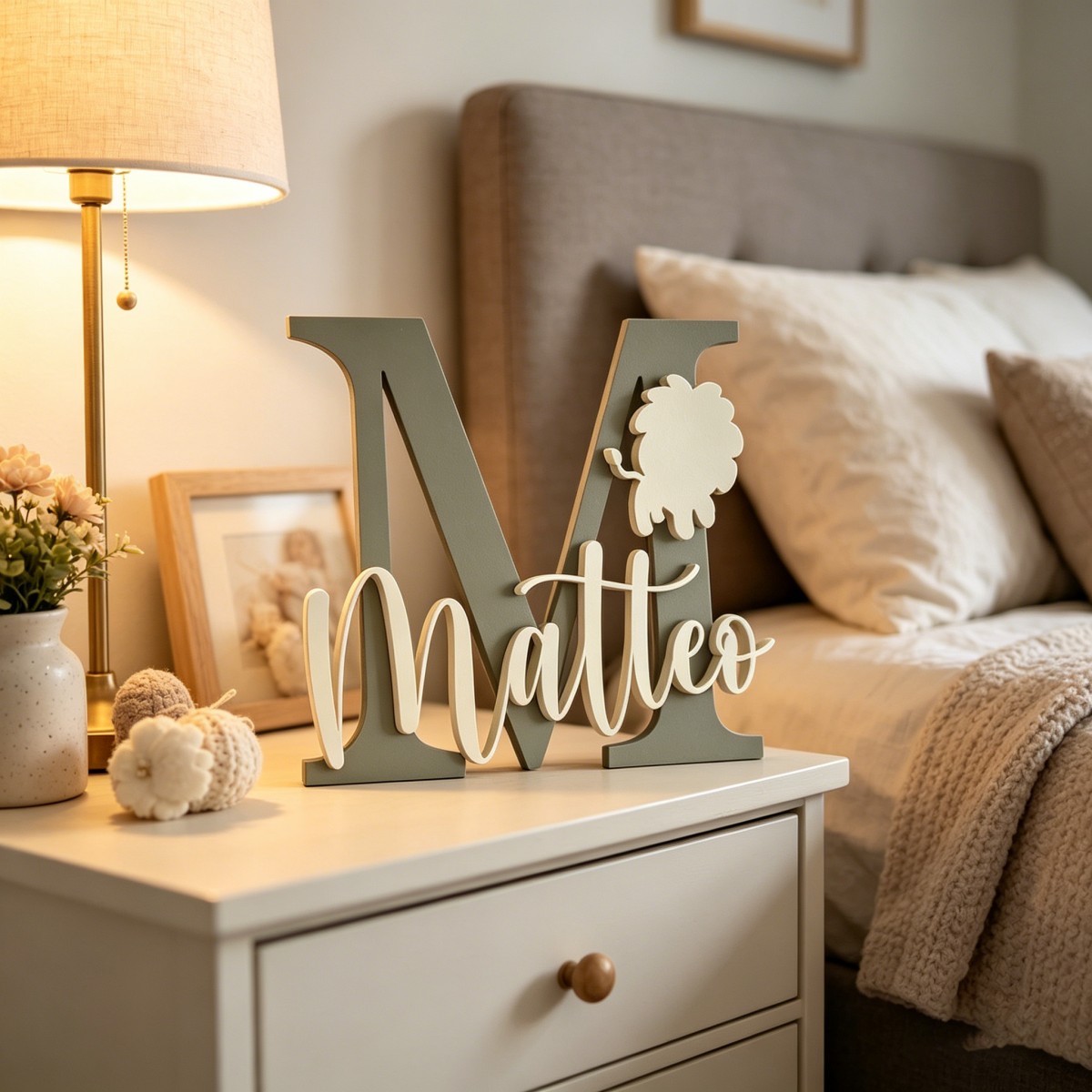 Home Decor Names - 1Pc 맞춤형 사자 이름 및 이니셜