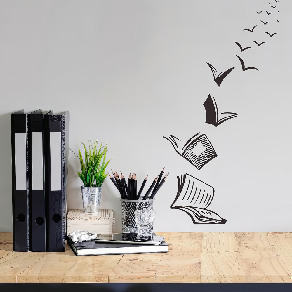 Home Decor Vinyl Flooring - 1PCS 책 교과서 생각을 담은 침실