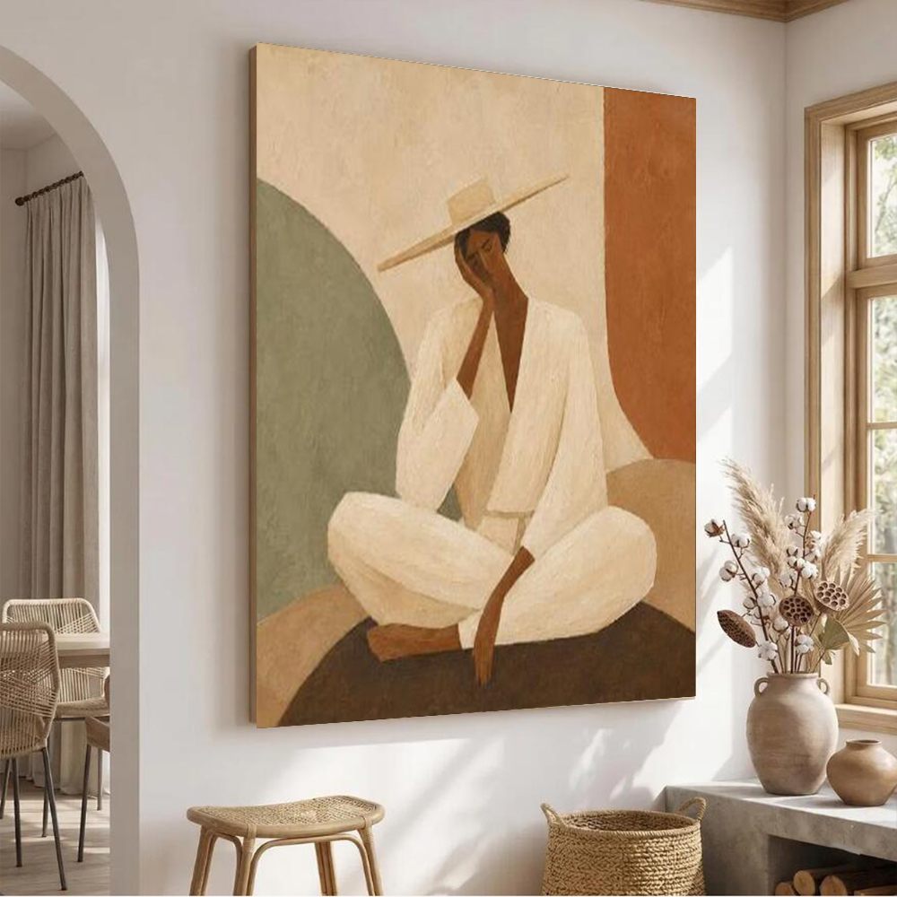 Abstract Oil Painting - 캔버스에 그린 추상 유화 - 생각하는