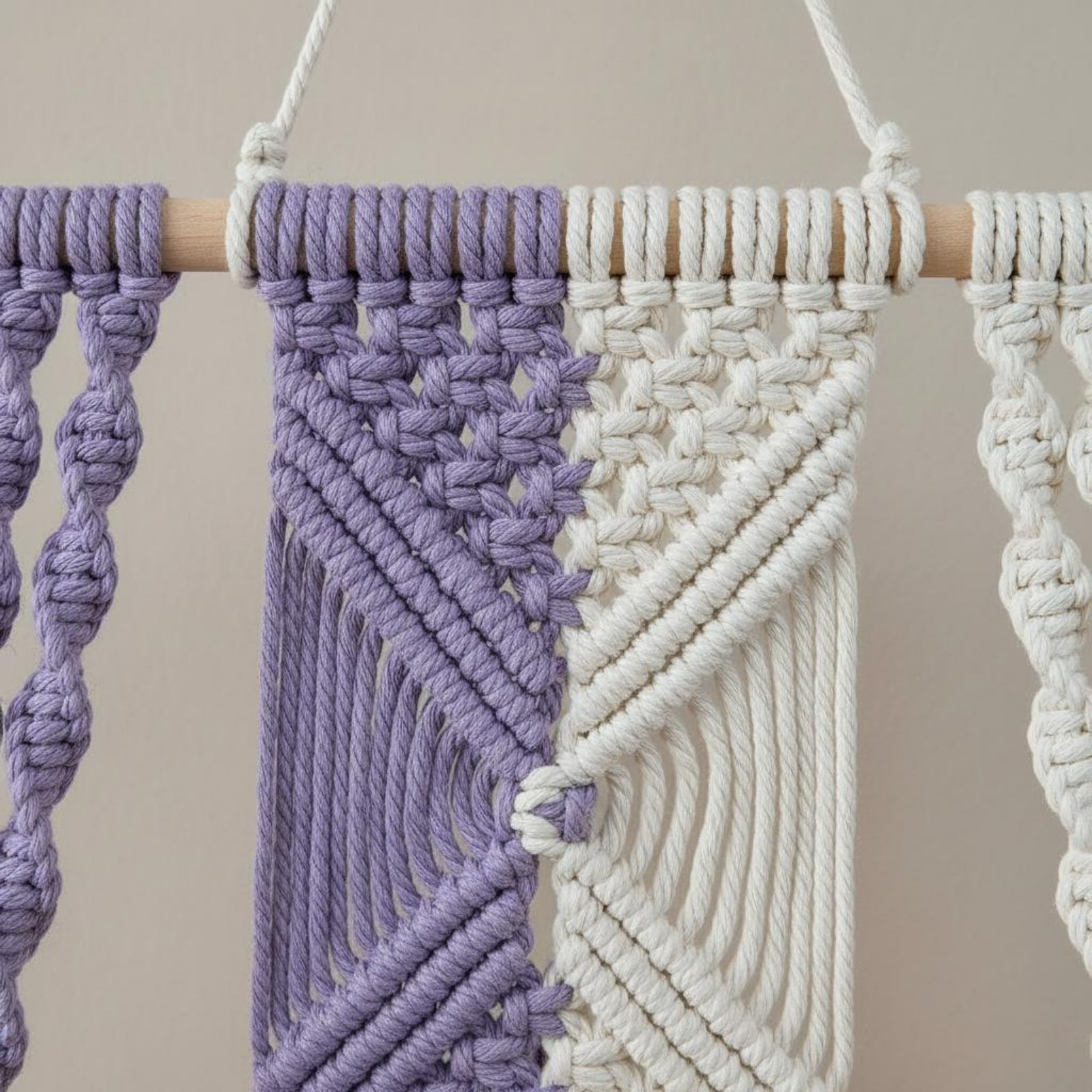 Macrame Wall Hanging - 보헤미안 스타일 벽걸이 선반 수제 마크라메