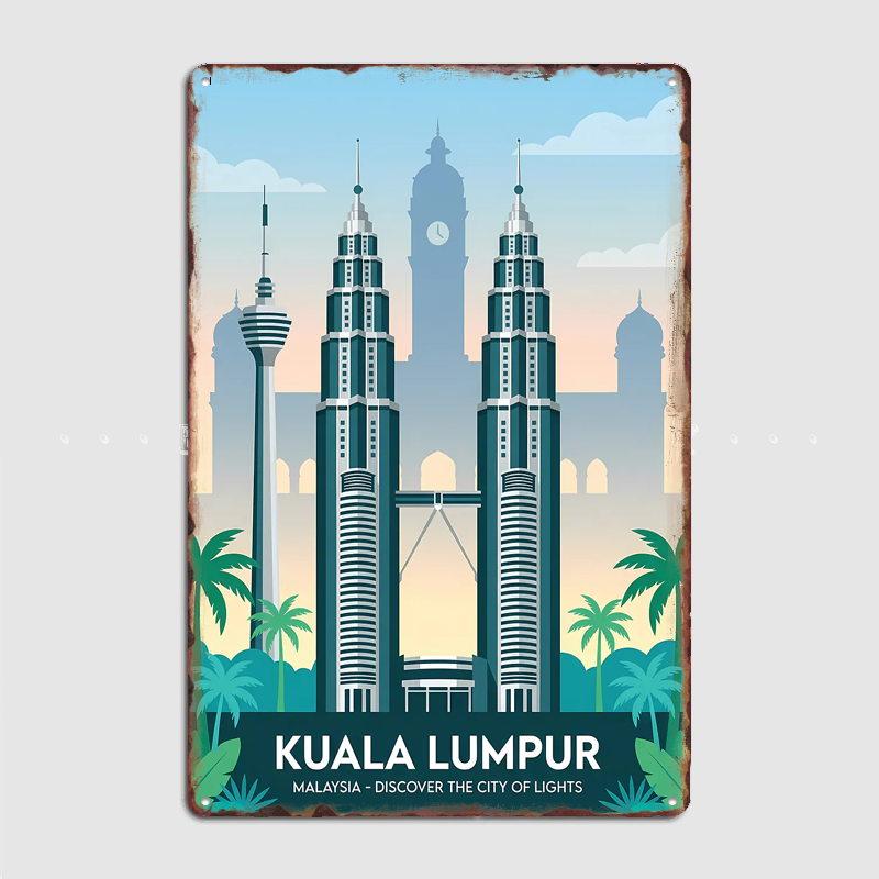 Home Decor Kuala Lumpur - 쿠알라룸푸르 도시 풍경 여행 풍경 포스터