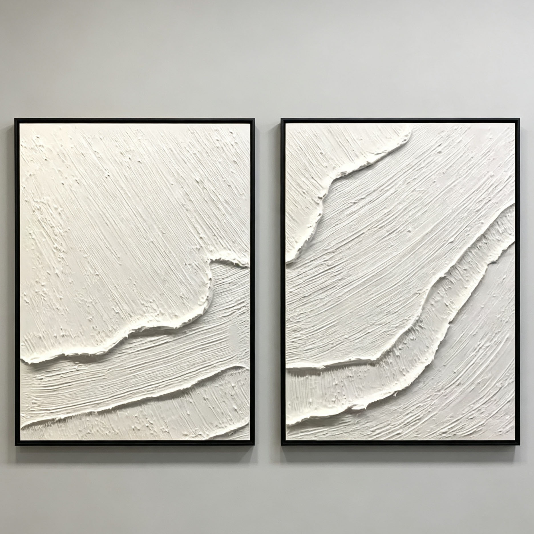 손으로 그린 흰색 3D 두꺼운 질감의 추상 유화 미니멀 - Abstract Oil Painting 리뷰 및 가격