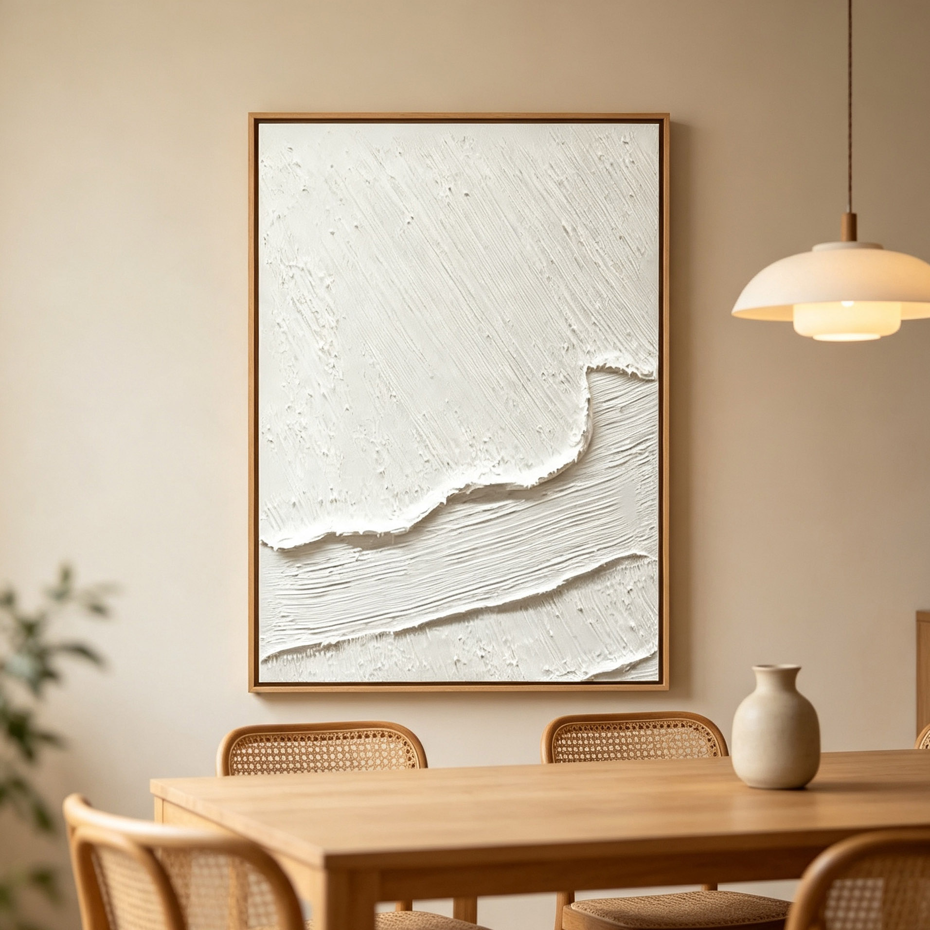손으로 그린 흰색 3D 두꺼운 질감의 추상 유화 미니멀 - Abstract Oil Painting 리뷰 및 가격
