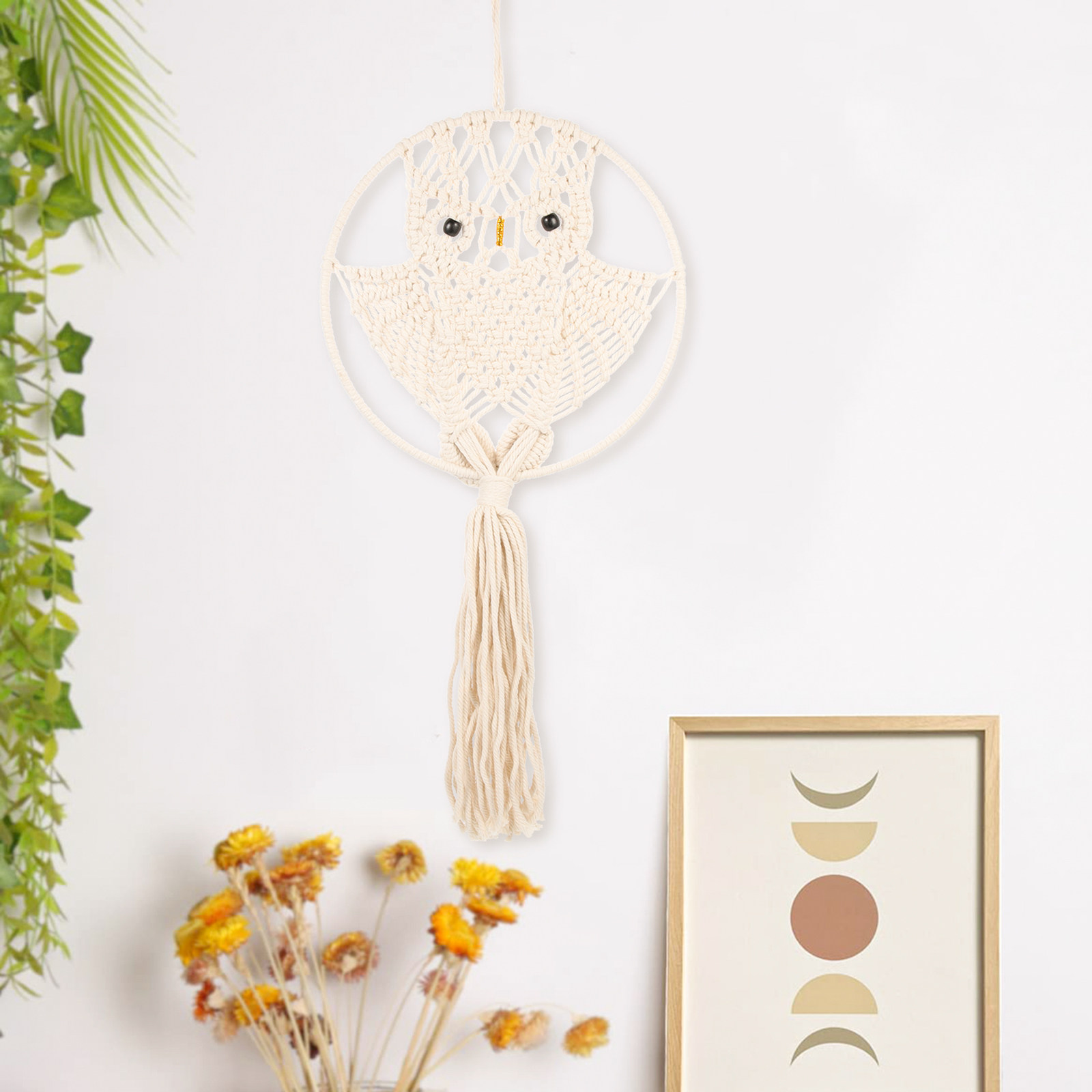 올빼미 마크라메 H 모양 태슬 벽걸이 태피스트리 장식  - Macrame Wall Hanging 리뷰 및 가격