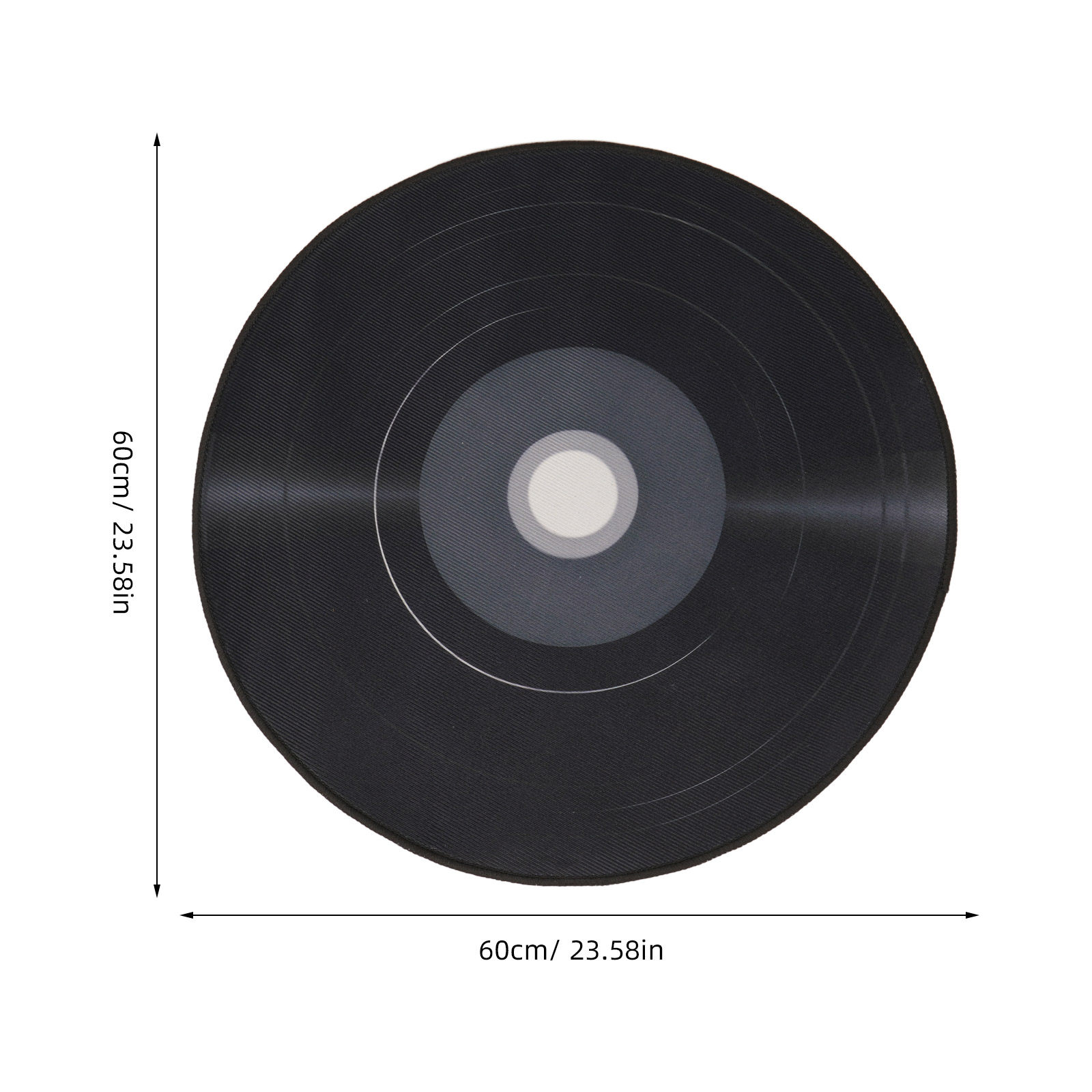 검은색 바이닐 레코드 무늬 러그, 복고풍 원형 디자인, - Home Decor Vinyl Flooring 리뷰 및 가격
