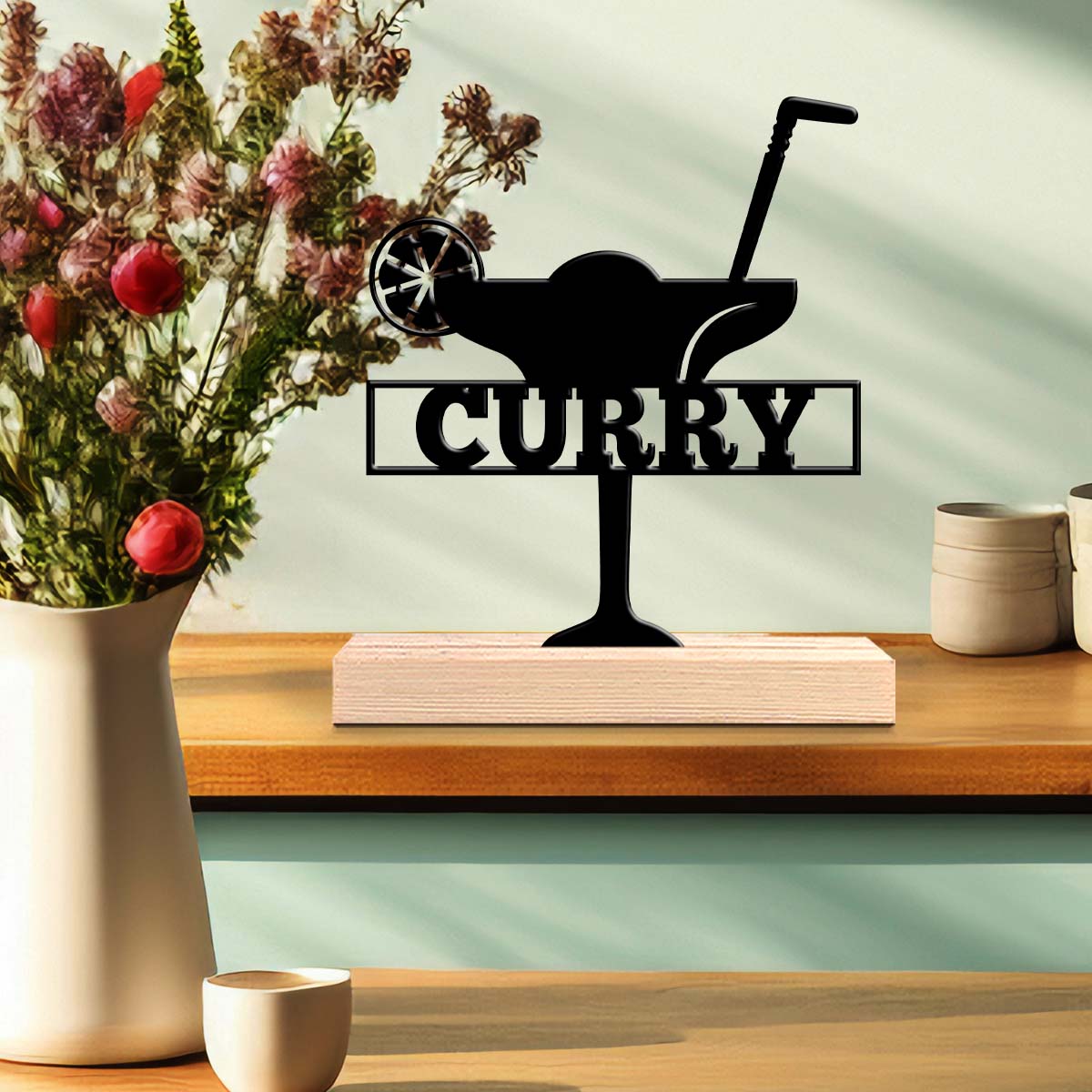 1pc 개인화 된 철제 데스크탑 장식품 맞춤형 이름 목 - Home Decor Names 리뷰 및 가격