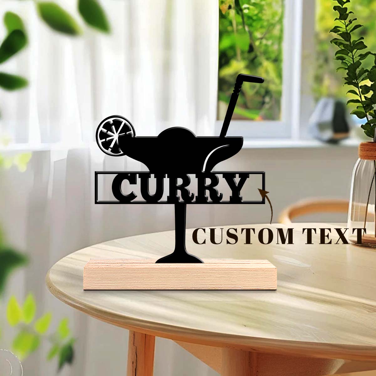 1pc 개인화 된 철제 데스크탑 장식품 맞춤형 이름 목 - Home Decor Names 리뷰 및 가격
