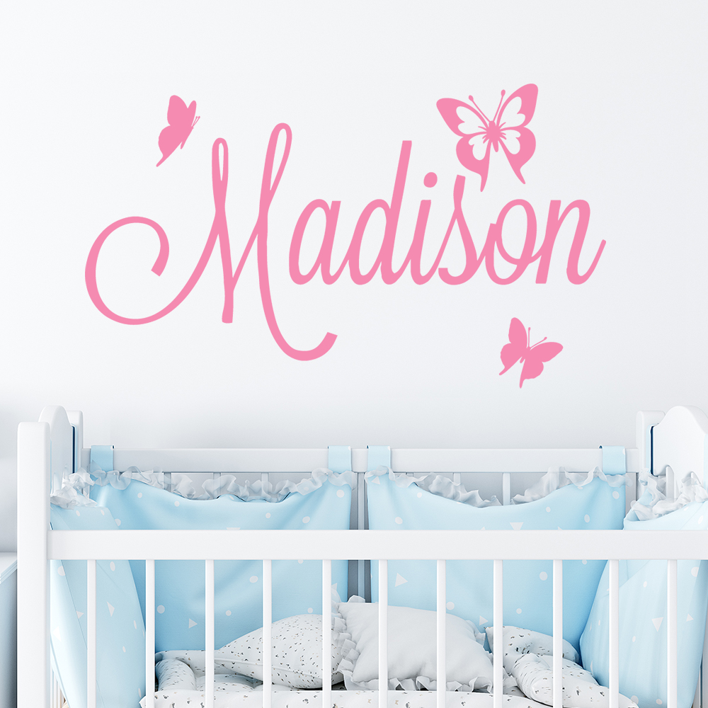1개 신디자인 맞춤형 이름 나비 벽 스티커 비닐 아트  - Home Decor Wall Stickers 리뷰 및 가격