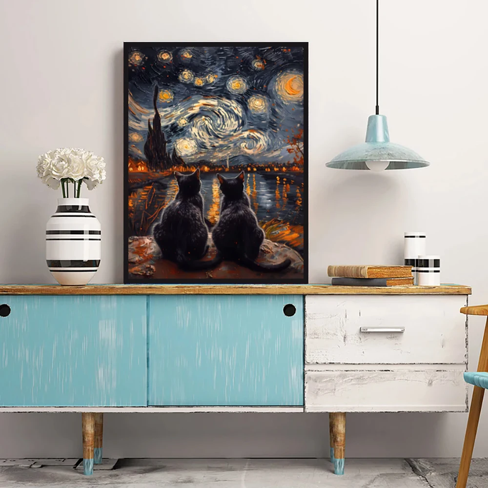 유명한 거장 반 고흐 아트 포스터, 반 고흐의 별이 빛 - Abstract Oil Painting 리뷰 및 가격