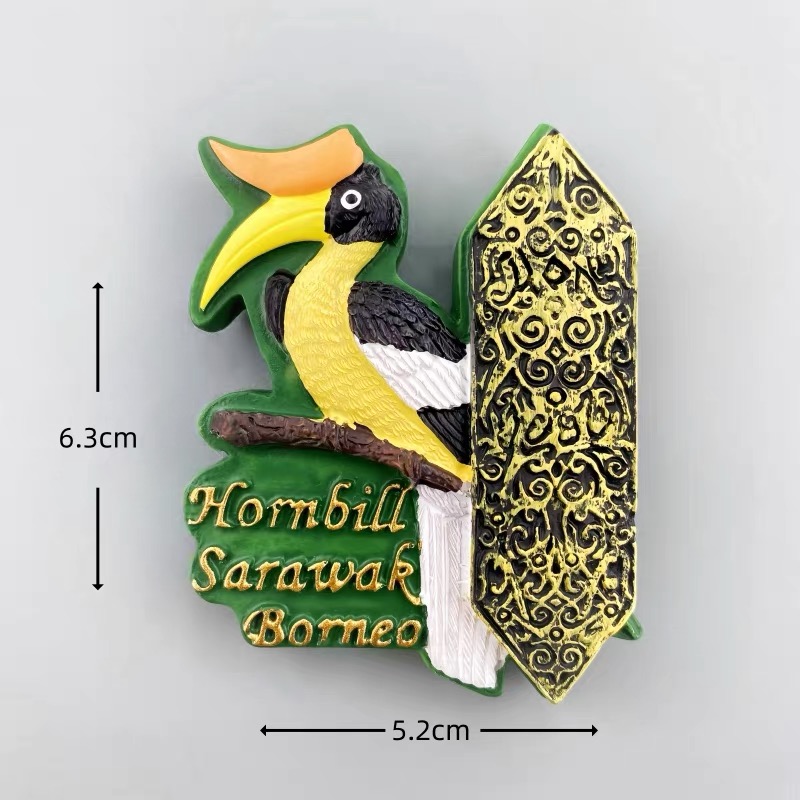 3D 말레이시아 냉장고 자석, 쿠알라룸푸르 사라왁 호른 - Home Decor Kuala Lumpur 리뷰 및 가격