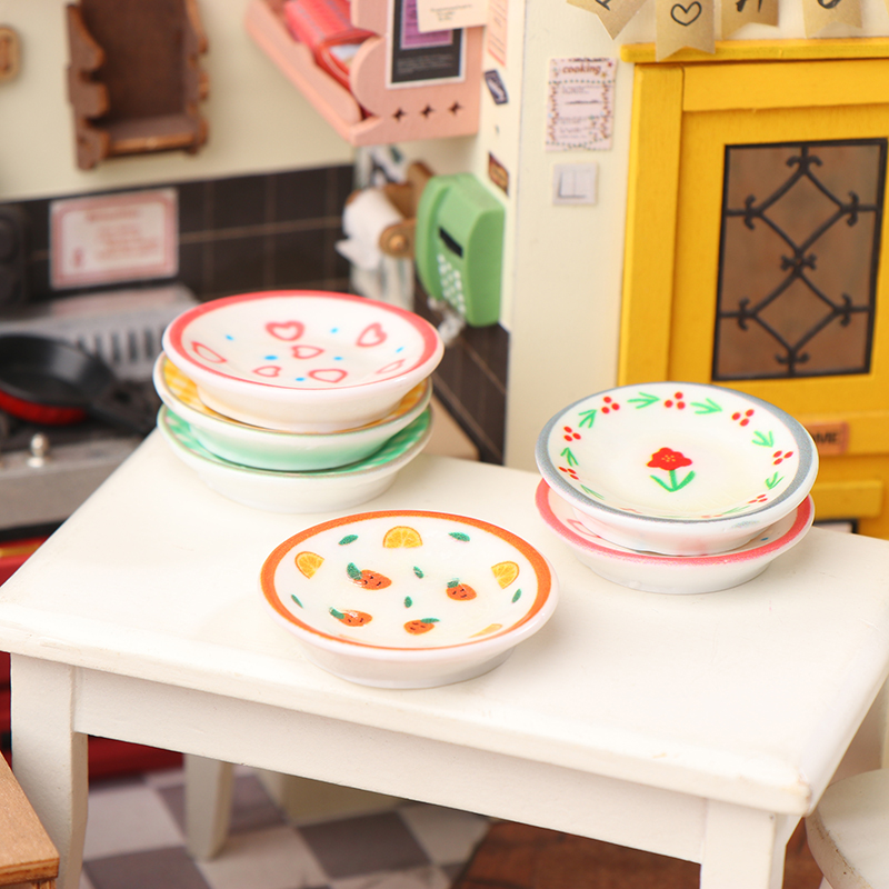 5Pcs 1/12 인형 집 미니 접시 요리 모델 인형  - Home Decor Kolkata 리뷰 및 가격