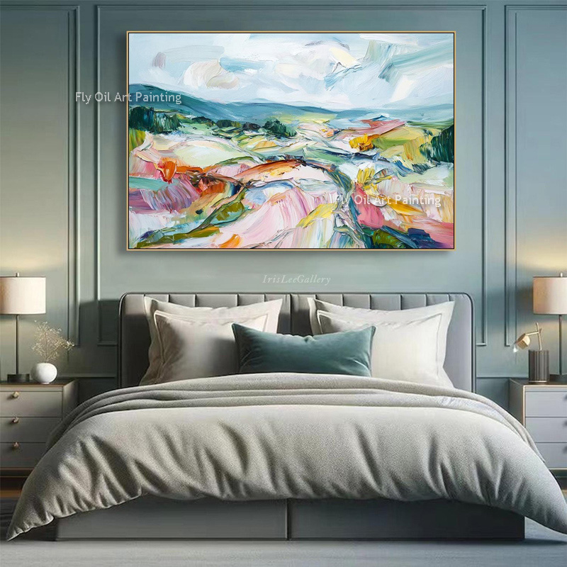 손으로 그린 팔레트 나이프 풍경 유화, 화려한 임파스토 - Home Decor Color Palettes 리뷰 및 가격