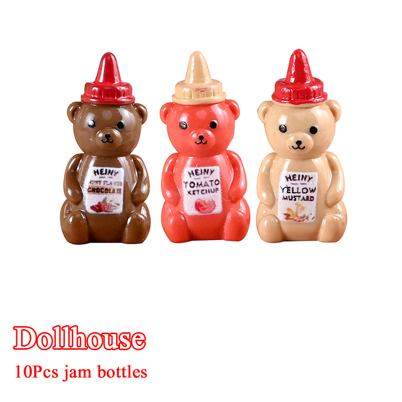 10개 1/12 인형집 모형 작은 곰 잼 병 인형집 미 - Home Decor Kolkata 리뷰 및 가격