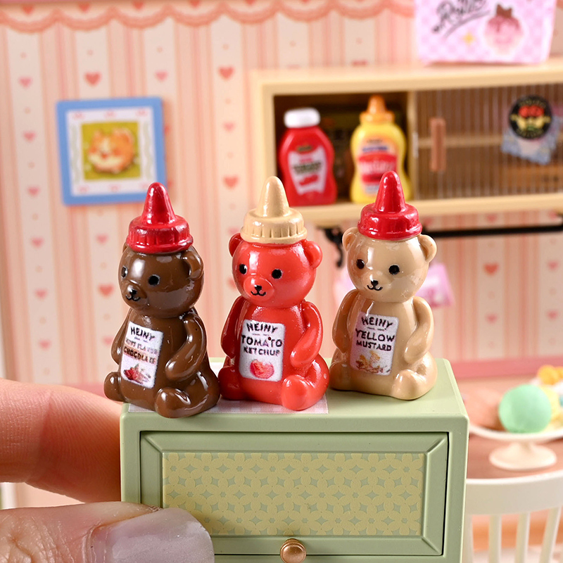 10개 1/12 인형집 모형 작은 곰 잼 병 인형집 미 - Home Decor Kolkata 리뷰 및 가격