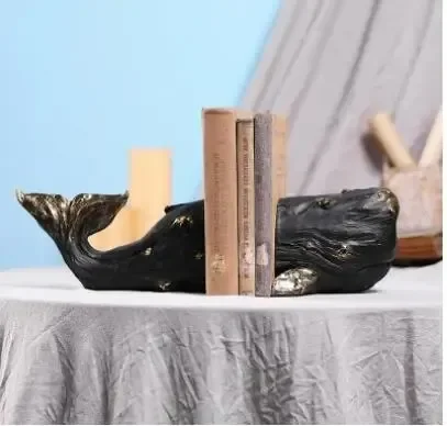 금도금된 고래 책꽂이, 도서관 책장 레진 공예 장식품, - Aesthetic Bookend 리뷰 및 가격