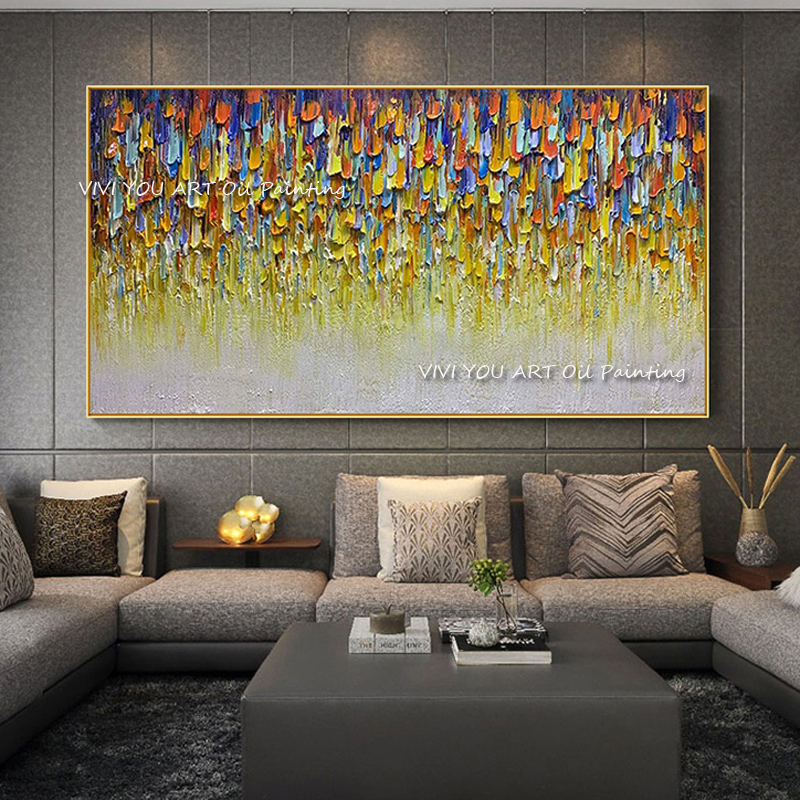 캔버스 복도용 추상적 수제 색상 두꺼운 유화 팔레트,  - Home Decor Color Palettes 리뷰 및 가격