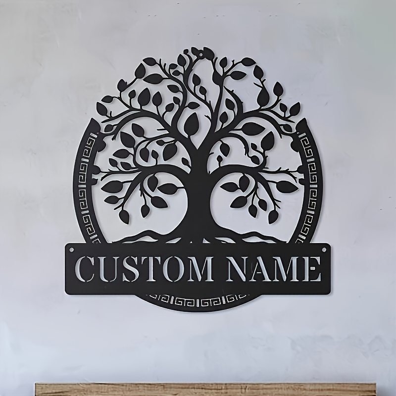 생명의 나무 맞춤형 금속 벽 장식. 맞춤형 가족 이름  - Home Decor Names 리뷰 및 가격