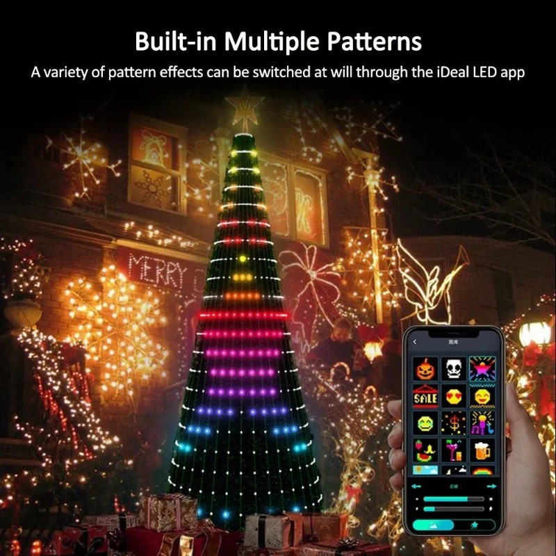 크리스마스 스타 트리 조명 RGB LED, 블루투스 앱 - Home Decor App Free 리뷰 및 가격