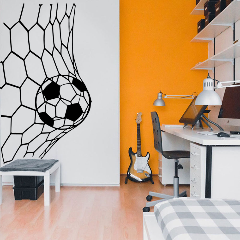 대형 Soceer 골 네트 벽 스티커, 놀이방 침실 축 - Home Decor Vinyl Flooring 리뷰 및 가격
