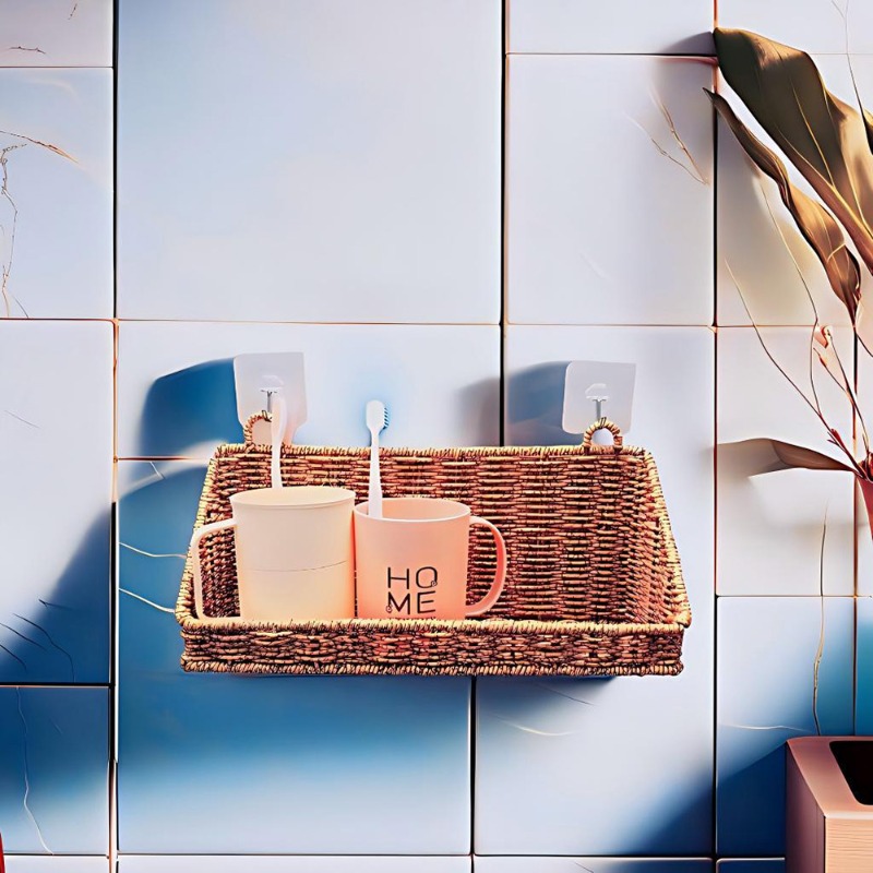 짠 라탄 걸이형 수납 바구니, 벽걸이형 햄퍼, 주방 가 - Home Decor Hampers 리뷰 및 가격