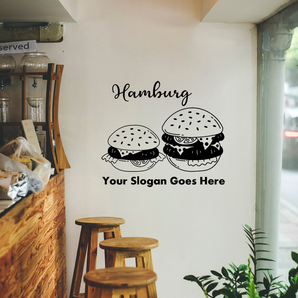 1PC 멋진 햄버거 맞춤형 텍스트 벽 스티커 홈 인테리 - Home Decor Wall Stickers 리뷰 및 가격