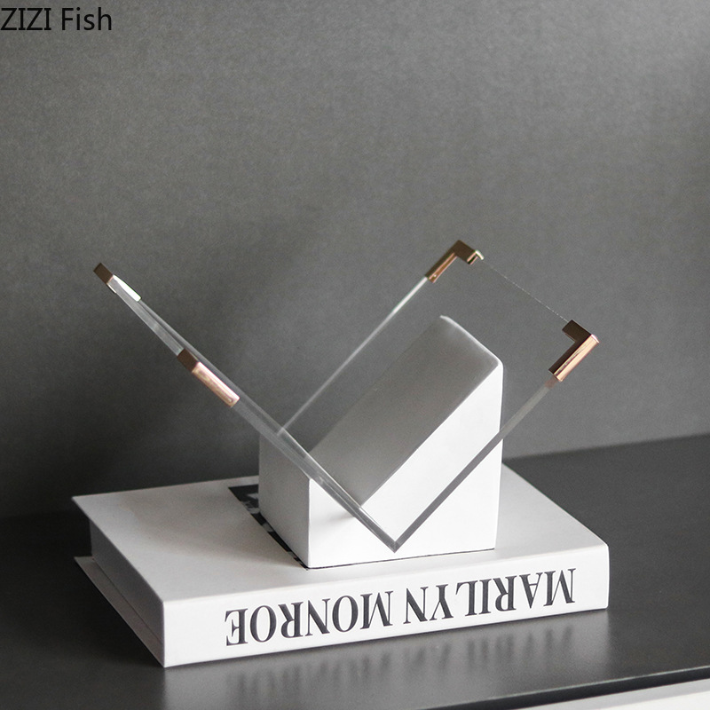 대리석 아크릴 잡지꽂이 데스크탑 정리함 수납랙 책꽂이  - Aesthetic Bookend 리뷰 및 가격