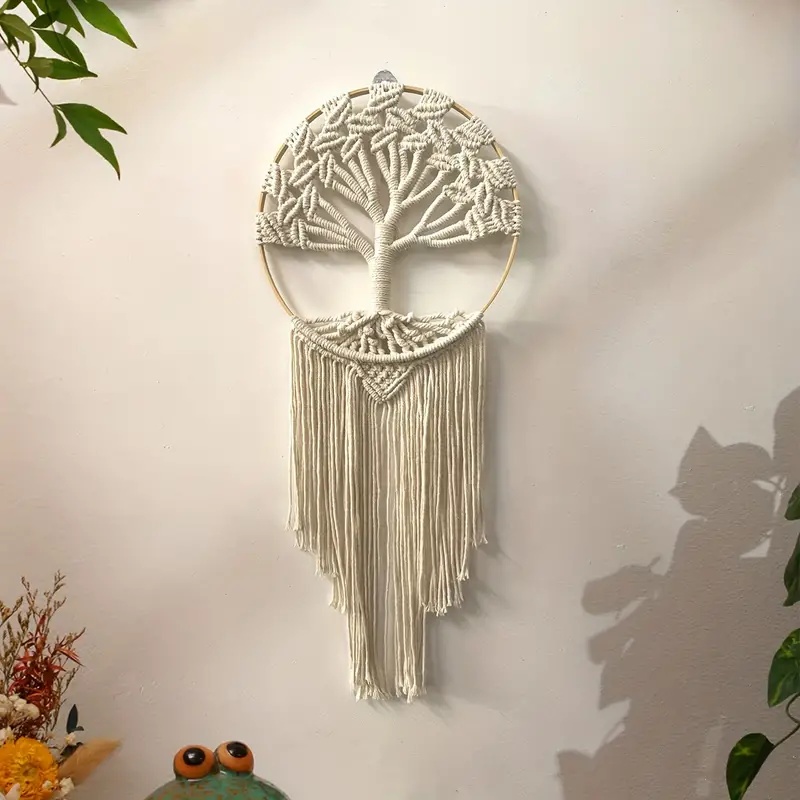 생명의 나무 Macrame 벽 매달려 수제 짠 Boho - Macrame Wall Hanging 리뷰 및 가격