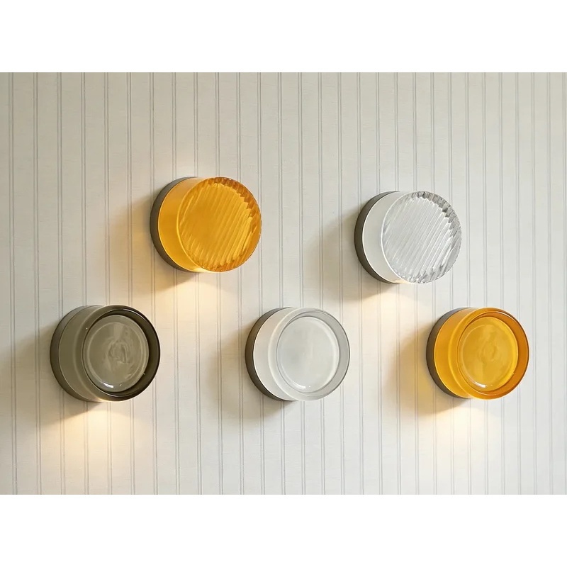 현대적인 유리 LED 벽등, 원형 미니멀리스트 벽 조명 - Home Decor Wall Molding 리뷰 및 가격