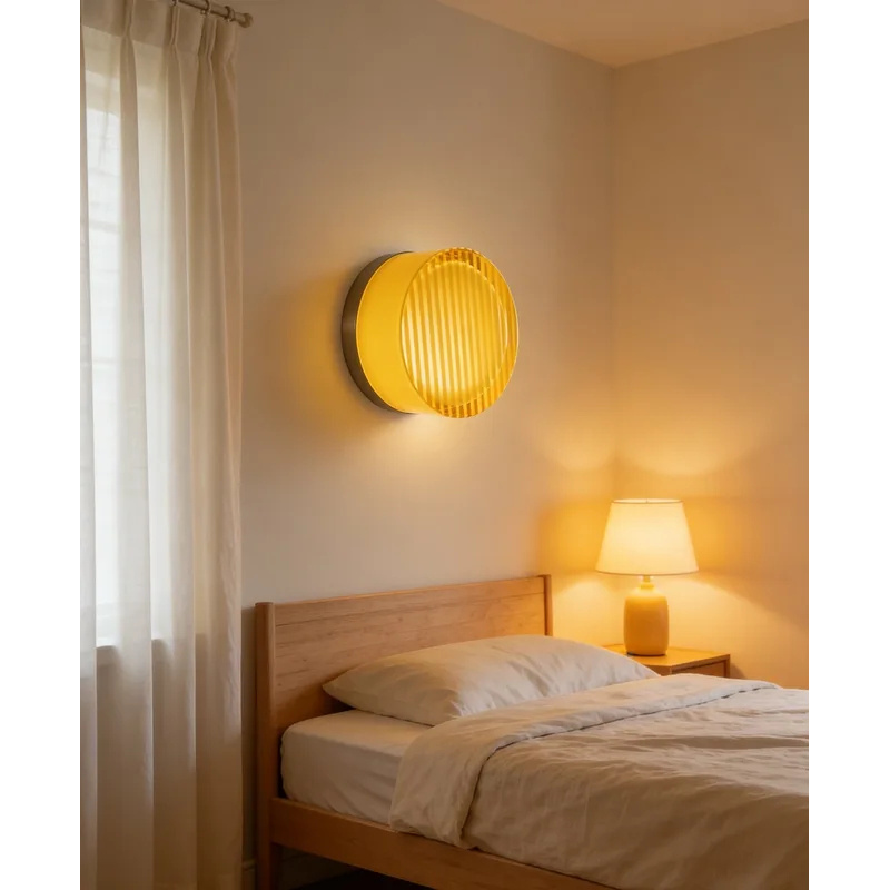 현대적인 유리 LED 벽등, 원형 미니멀리스트 벽 조명 - Home Decor Wall Molding 리뷰 및 가격