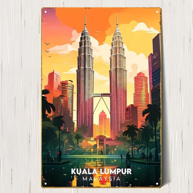빈티지 쿠알라룸푸르 말레이시아 페트로나스 타워 금속 간 - Home Decor Kuala Lumpur 리뷰 및 가격