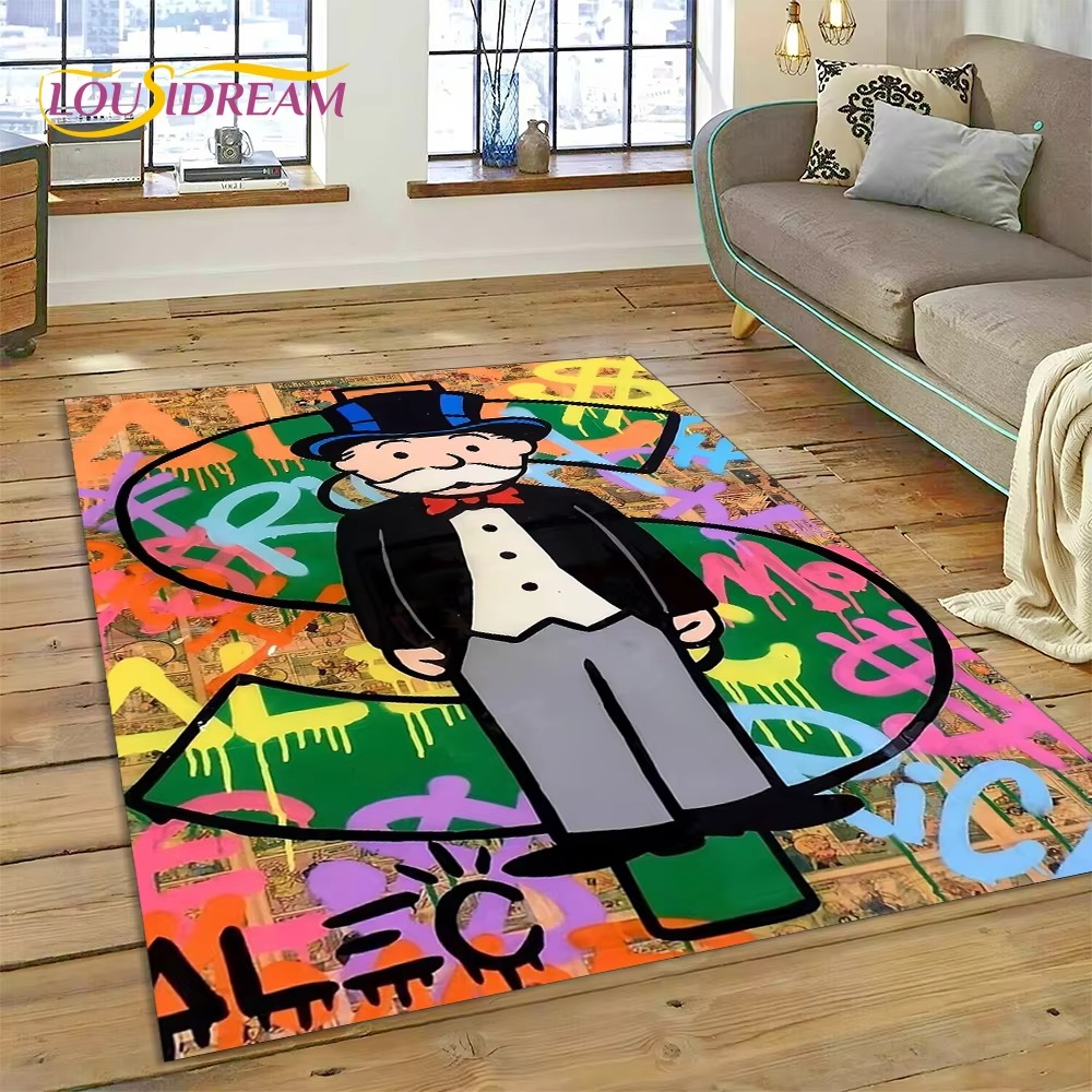 게임 달러 독점 만화 돈 모양 러그 카펫, 거실 침실  - Home Decor Online Game 리뷰 및 가격