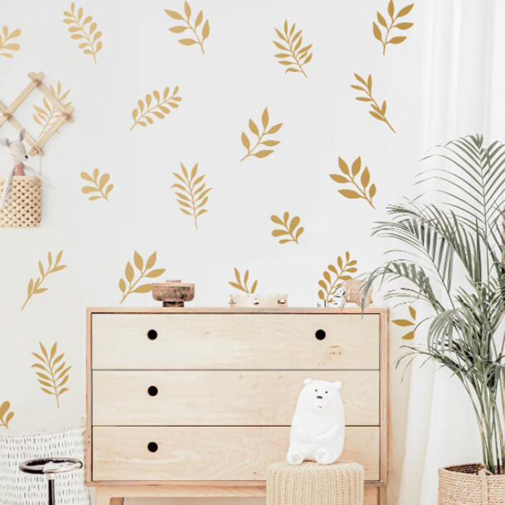 식물 잎 벽 스티커 놀이방 침실 자연 식물 나무 잎 벽 - Home Decor Vinyl Flooring 리뷰 및 가격