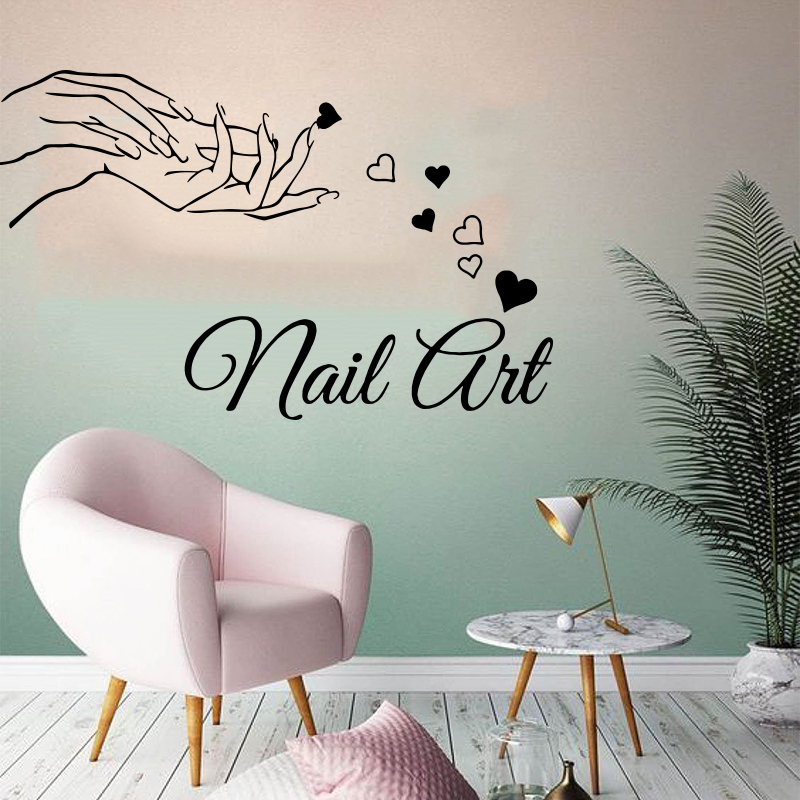 뷰티 네일 살롱 소녀 손 벽 스티커 메이크업 매니큐어  - Home Decor Vinyl Flooring 리뷰 및 가격