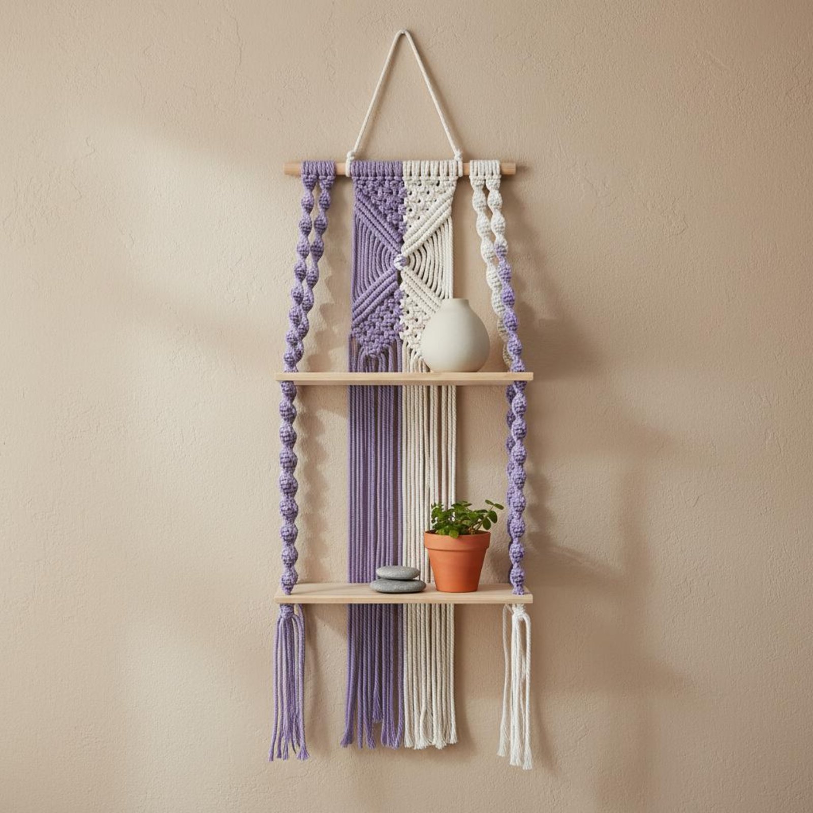 보헤미안 스타일 벽걸이 선반 수제 마크라메 걸이형 선반 - Macrame Wall Hanging 리뷰 및 가격