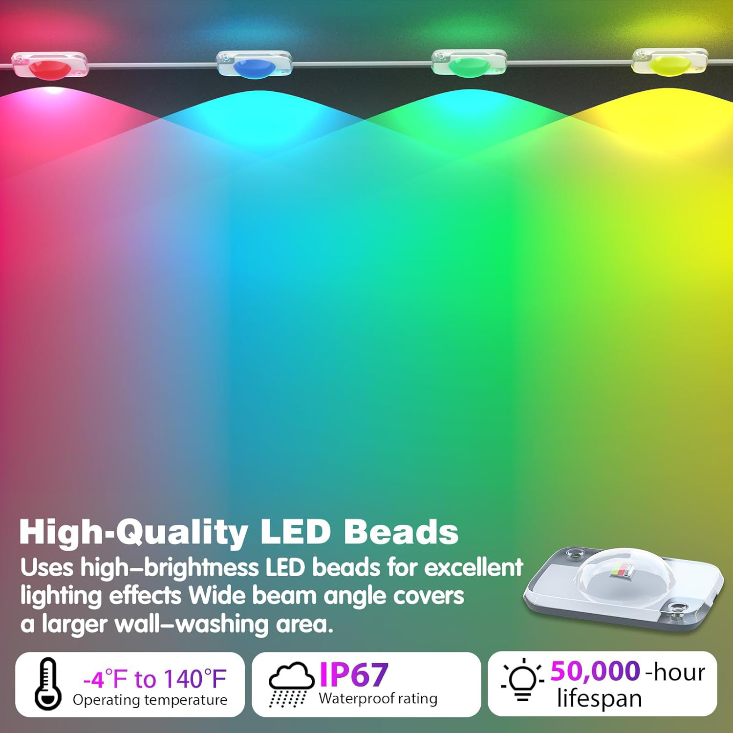300피트 RGB 스마트 영구 야외 처마 조명 APP  - Home Decor App Free 리뷰 및 가격