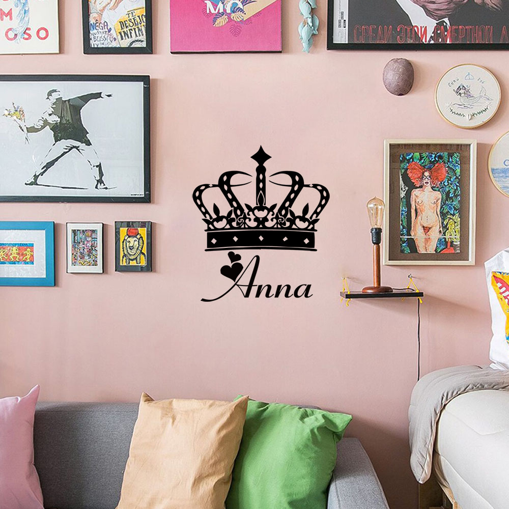 1PC 우수한 여왕 맞춤형 텍스트 Pvc 벽 데칼 홈  - Home Decor Wall Stickers 리뷰 및 가격