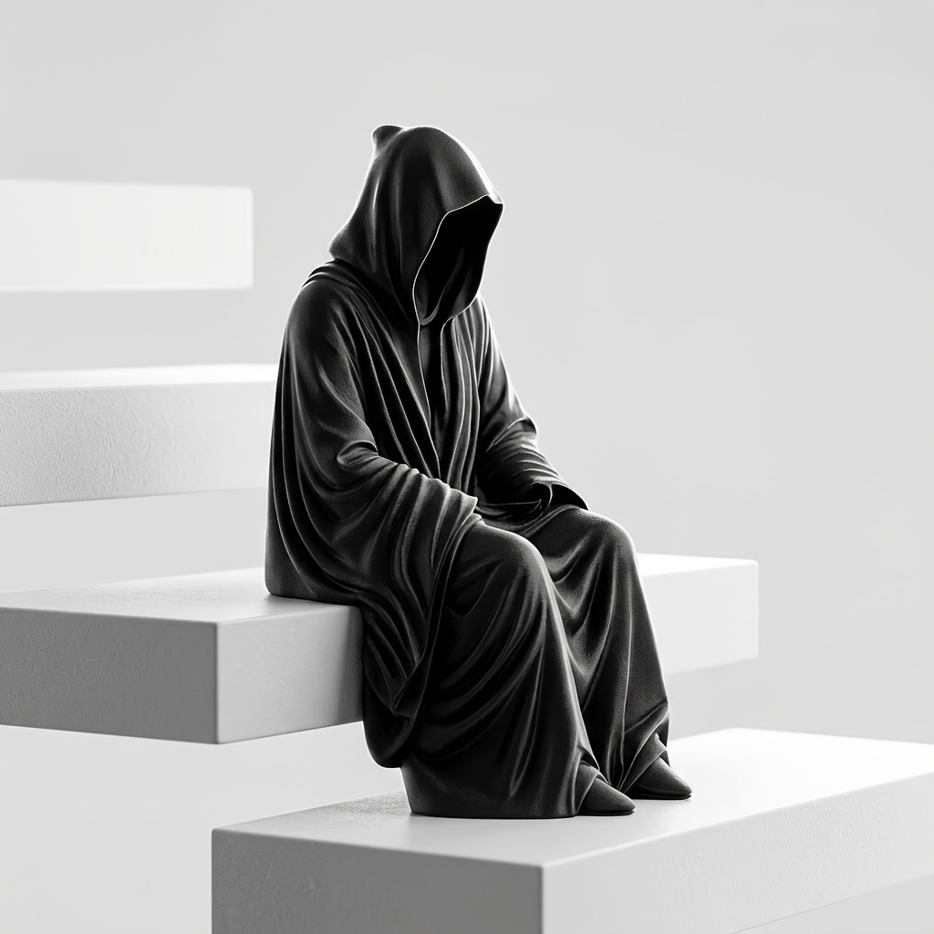 3D 프린팅된 사신 책꽂이 검은 로브 고딕 데스크탑 장 - Aesthetic Bookend 리뷰 및 가격