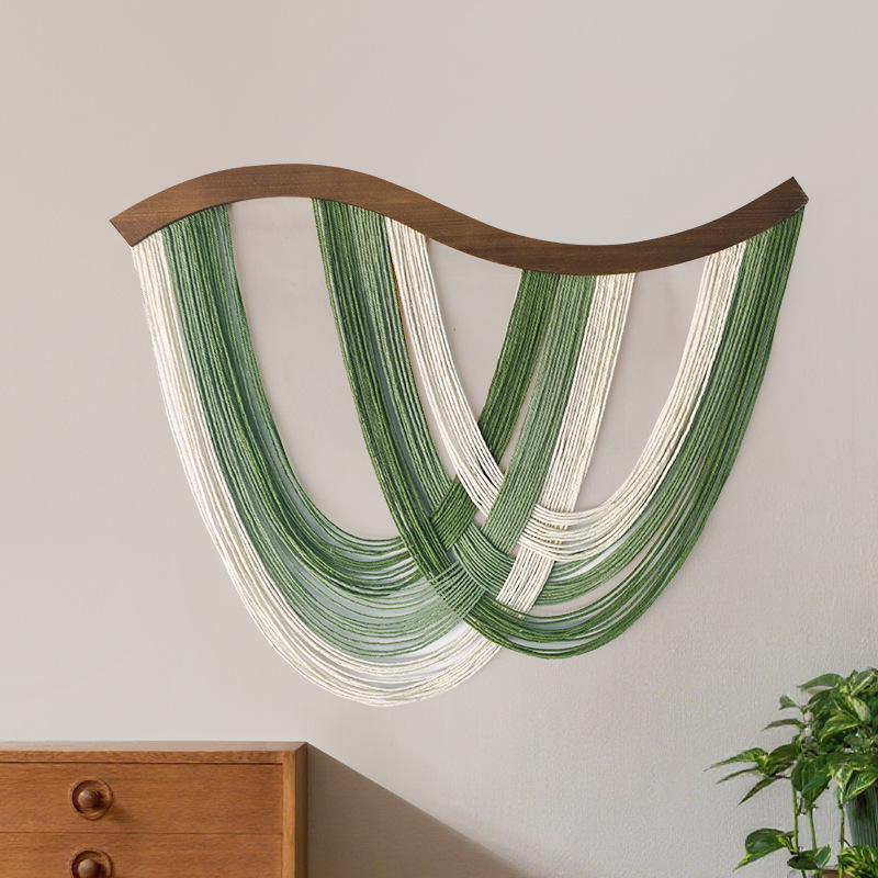 곡선형 나무판 마크라메 벽걸이, 손으로 짠 천연 코튼  - Macrame Wall Hanging 리뷰 및 가격