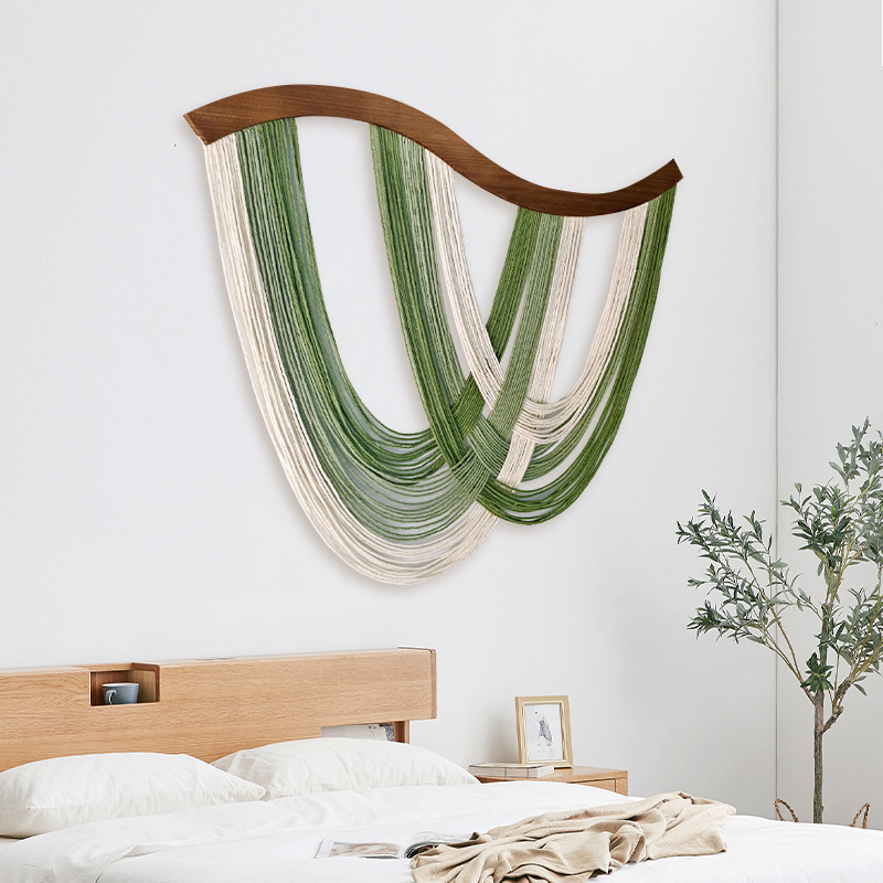 곡선형 나무판 마크라메 벽걸이, 손으로 짠 천연 코튼  - Macrame Wall Hanging 리뷰 및 가격
